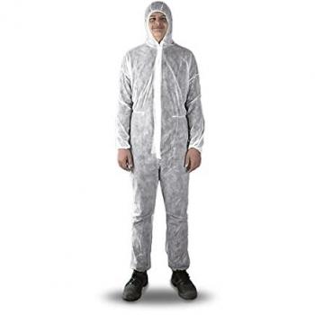 Einweg-Overall XL mit Kapuze und Gummibund - Goebel