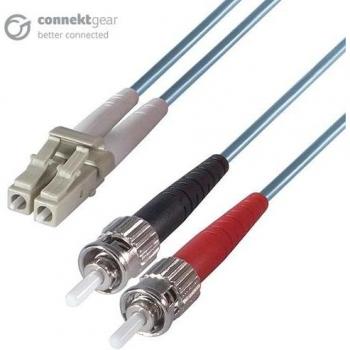 OmniCable 1.5m Duplex OM3 Fibre Optic LC‑ST Aqua