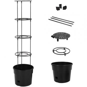 Macetero para tomates polipropileno antracita Ø29,5x115 cm