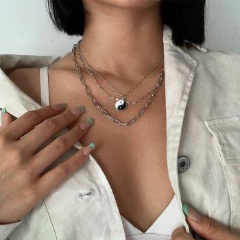 Boho Green Stone Multilayered Beaded Choker Necklace for Women Gold