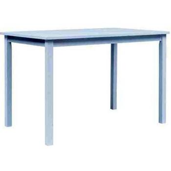 VidaXL Table à manger Blanc 114x71x75 cm Bois d'hévéa massif
