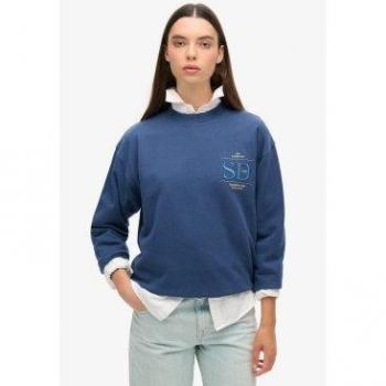 Sudadera Holgada Superdry con Logo Metalizado