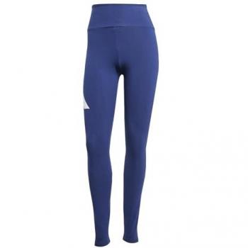 Leggings Adidas Big Logo 100% Cotone Blu Scuro con Accento Bianco XL