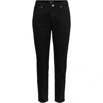 Jeans Donna Vero Moda Brenda A Vita Alta 7/8 Neri Straight Ankle