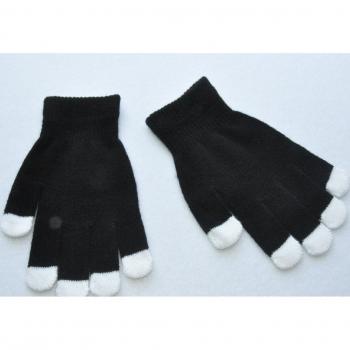 Moufles noires pour enfants 12-15 ans avec écran tactile