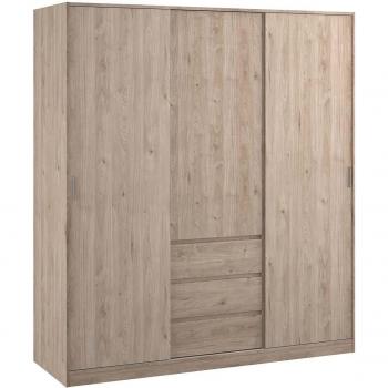 Jackson Hickory Naia Wardrobe with 2 Sliding Doors