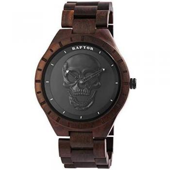 Reloj Analógico de Cuarzo en Sándalo y Negro