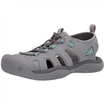 KEEN SOLR Chaussure d'eau Femme, Gris Clair/Océan, 22 EU
