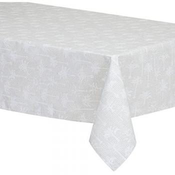 Nappe en lin enduit imprimée, modèle Lila, 150x250 cm
