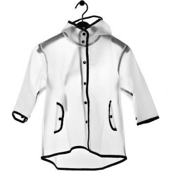 Children's Transparent Raincoat with Big Hat for Rainy Days