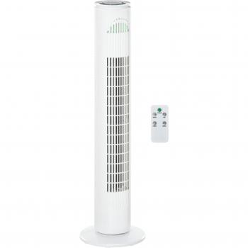 HOMCOM Säulenventilator mit Oszillation, weiß, 45W