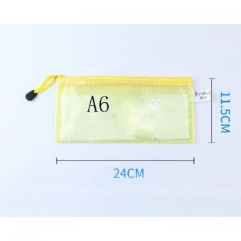 Bolsa de archivo transparente A3/B4/B5/B6, 1 unidad, con cierre, color aleatorio