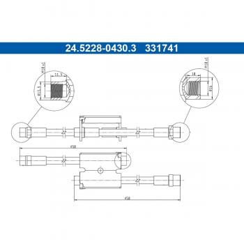 ATE Bremsschlauch für VW 24.5228-0430.3