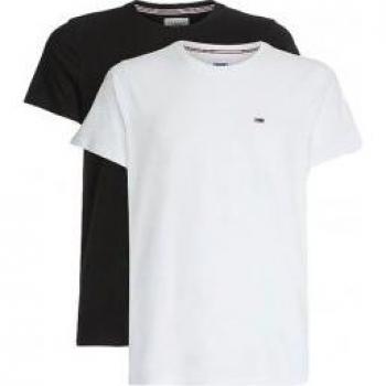Slim Fit T-Shirt mit Label-Stitching im 2er-Pack