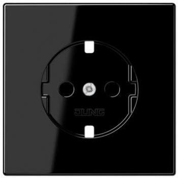 Cache Fiche Schuko 2P + T Noir Jung LS 1521 KI PL SW