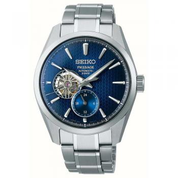 Seiko Presage Automatik Sharp Edged Edelstahl mit blauem Zifferblatt SPB417J1