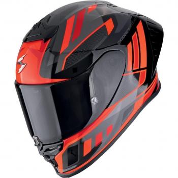 Casco Integral Scorpion EXO R1 Evo II Air Vital Negro, Plata y Rojo M