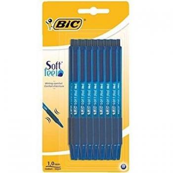 BiC Kugelschreiber Soft Feel Clic Grip, 1,0 mm, blau, 15 Stück