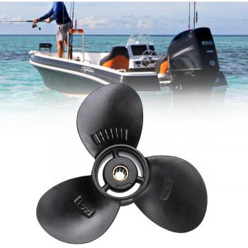 Suzuki 8-20HP Aluminium Boot Außenborder Propeller 9 1/4 x 10 Schwarz 3 Blätter 10 Keil Zähne R Drehung