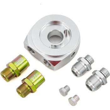 Oil Sandwich Adapter with 2 AN10 Hose End Fittings and 3/4-16UNF & M20X1.5 Adapter