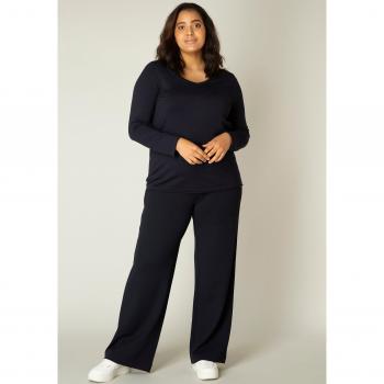 Damen V-Ausschnitt-Pullover BASE LEVEL CURVY, Größe 52
