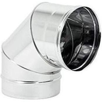 Curva Inox 120 mm 5° AISI 304 con angolo di 90°
