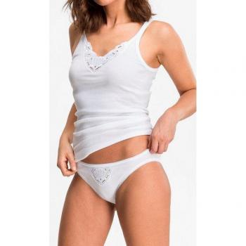 Speidel Unterhemd „Noelle“ 48 N-Gr – weiß, 100 % Baumwolle, V‑Ausschnitt, 2‑Stück-Set