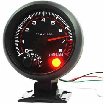 12V Auto-Tacho mit LED-Beleuchtung 0-8000 U/min