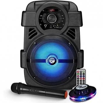 Enceinte autonome MyDj SONIC08 avec LED - 400W - APPLICATION SMARTPHONE USB/BT/AUX - Télécommande + Module Bluetooth + Haut-parleur sans fil