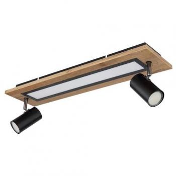 GLOBO LIGHTING Deckenleuchte, Warmweiß, Holzoptik, L 60 cm, Leuchtmittel nicht inklusive