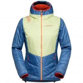 La Sportiva Mythic Primaloft Giacca Donna S Giallo/Blù con Cappuccio