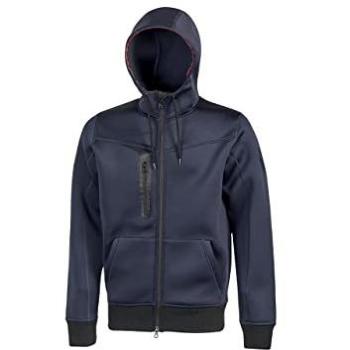 Sudadera Felpa U-Power Tasty 2XL - Color Azul Marino, Crema de Cremallera y Capucha
