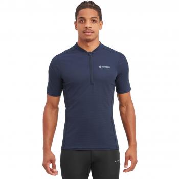 Montane Maglietta Tecnica A Maniche Corte Dart Nano Con Mezza Cerniera Uomo Eclipse Blue