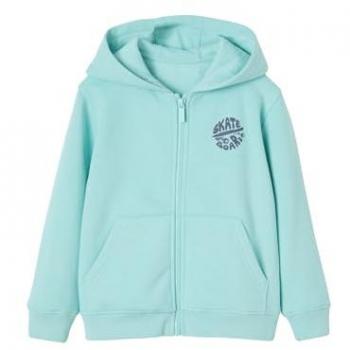 Youth Turquoise Hooded Zip-Up Basic Jacket 7-8