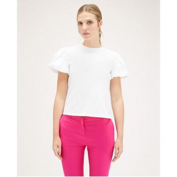 Camiseta de mujer con mangas infladas