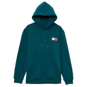 Bluza z kapturem Tommy Jeans ESSENTIAL z nadrukiem logo, rozmiar XXL, kolor petrolowy
