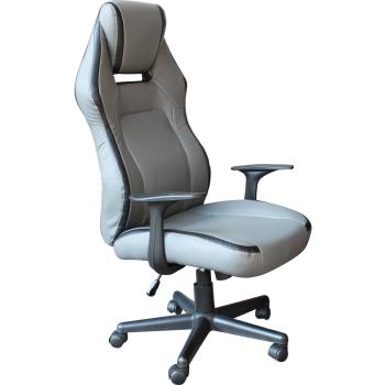 Sedia da Ufficio e Gaming Misano 5‑Livelli in Pelle Grigio Chiaro