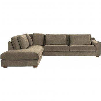 Ecksofa FURNINOVA Grande mit Ottomane links – 321 cm x 84 cm x 271 cm, lose doppelte Rückenkissen