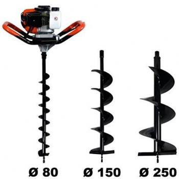 Trivella a scoppio GT GARDEN 52 cm³, 3 CV + set di 3 punte (80, 150 e 250 mm)