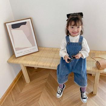 Children's Cotton Denim Overalls with Suspenders - Blue Jeans for Boys and Girls