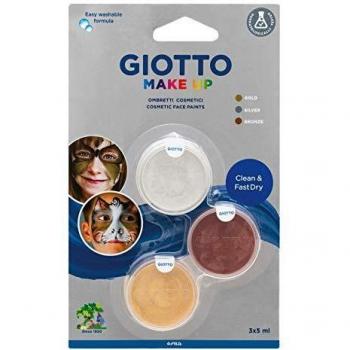 BLISTER 3 OMBRETTI COSMETICI 5 ML. GIOTTO MAKE UP COLORI METALLIZZATI FILA