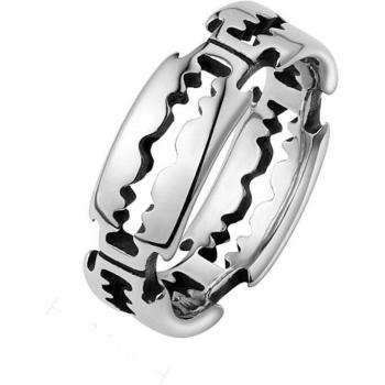 Anillo de afeitar de acero inoxidable para estilo Punk y Hip Hop