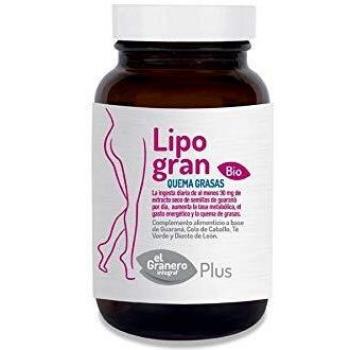 El Granero S Lipogran Bio 500 mg – 60 cápsulas con Guaraná, Cola de Caballo y Té Verde