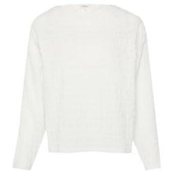 S.Oliver Damen Strukturiertes Langarmshirt mit Raglan-Ärmeln