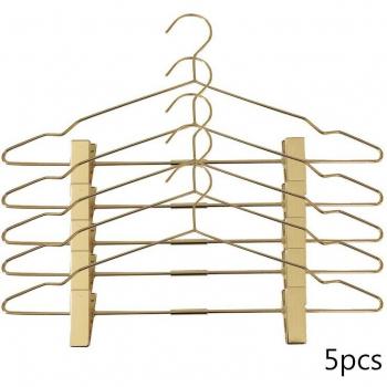 Space-Saving Metal Hanger for Trousers and Skirts