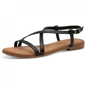 S.Oliver 5‑28145‑44 – schwarze Sandaletten aus hochwertigem Leder