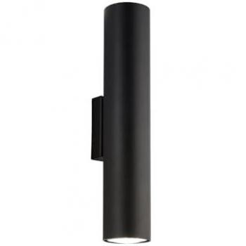 Belight - Applique hierro laquizado negro GU10 2 luces H.30 - L.8 - P.6