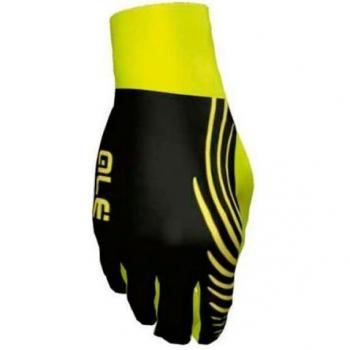 Luvas Longas Alé Spirale Preto e Rosa Neon - XS