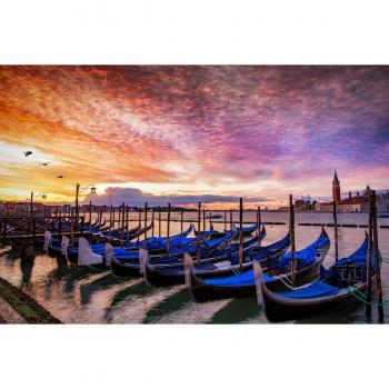 Venedig Boote Premium Vlies-Tapete