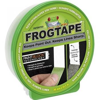 FrogTape Klebeband 36 mm x 41,4 m – Hochwertiges Malerband